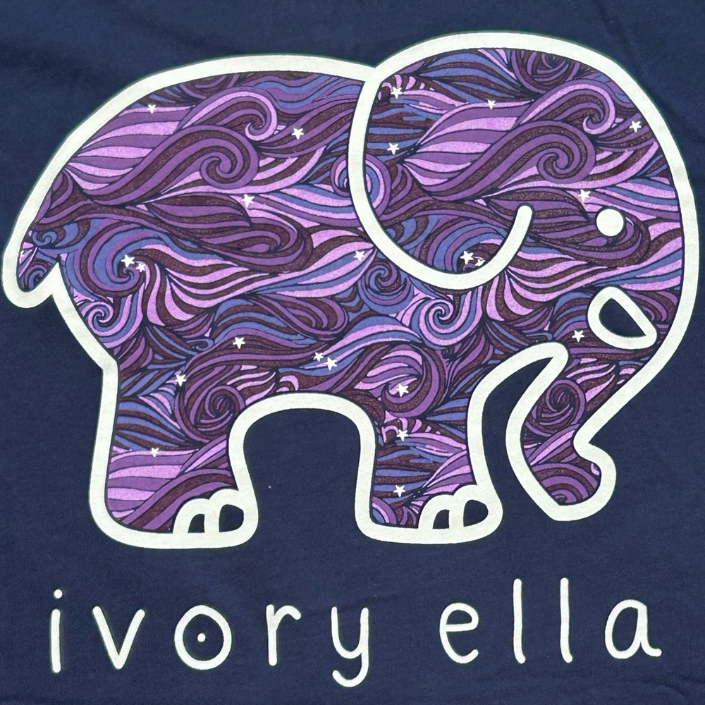 Ladies Ivory Ella navy blue Short sleeved T shirt size medium. - Picture 4 of 9